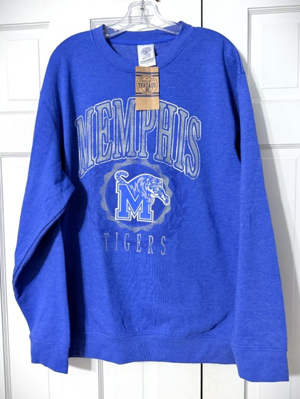 Rivalry Threads 91 Memphis Tigers Blue Sweatshirt